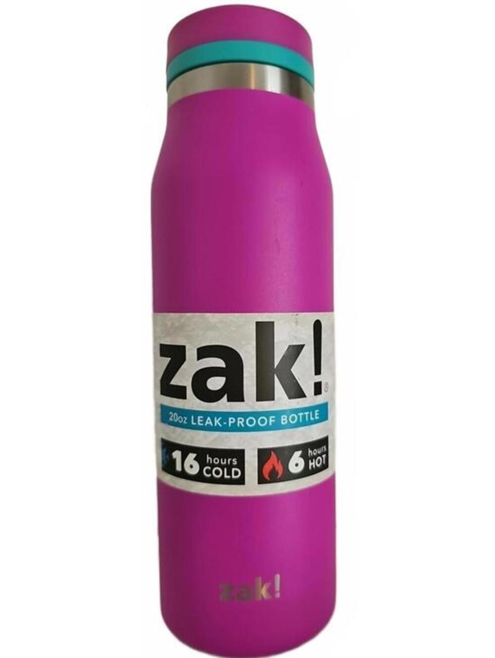 Zak! Stainless Steel Water Bottle Leak-Proof Vacuum Insulated 20z Carry Handle